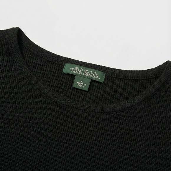 Wild Fable Black Tie-Back Crop Top - Picture 3 of 3